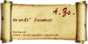 Arató Zsombor névjegykártya